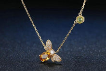 Load image into Gallery viewer, Citrine Bee Necklace