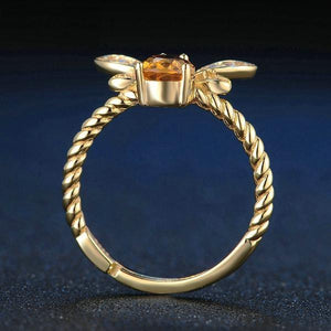 Citrine Bee Ring