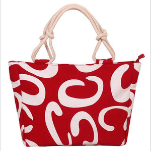 Large Folding Canvas Beach Bag