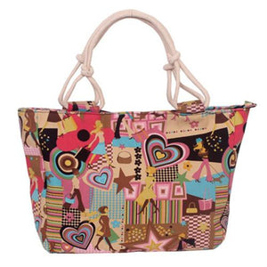 Large Folding Canvas Beach Bag