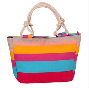 Large Folding Canvas Beach Bag