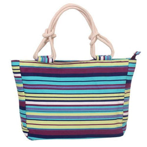 Large Folding Canvas Beach Bag