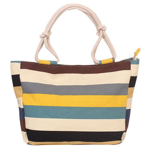 Large Folding Canvas Beach Bag