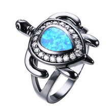 Load image into Gallery viewer, Fire Opal Turtle Ring