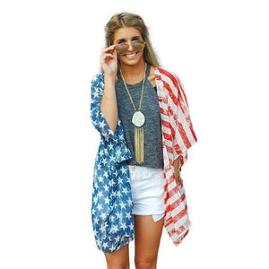 Flag Printed Shrug