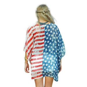 Flag Printed Shrug