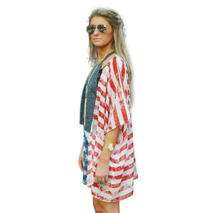 Flag Printed Shrug