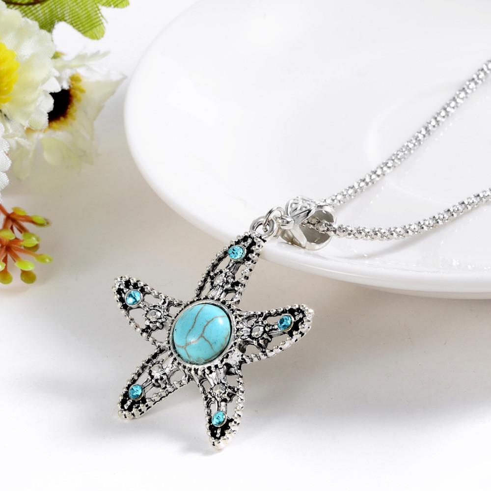 Turquoise Starfish Necklace