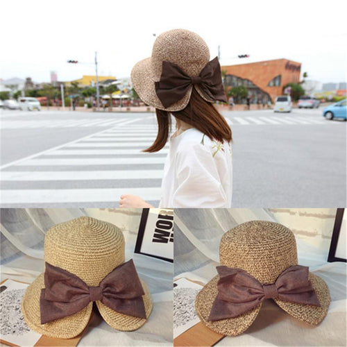 Woven Sun Hat with Bow