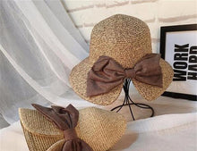 Load image into Gallery viewer, Woven Sun Hat with Bow
