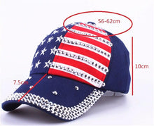 Load image into Gallery viewer, Rhinestone Americana Baseball Hat