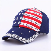 Load image into Gallery viewer, Rhinestone Americana Baseball Hat