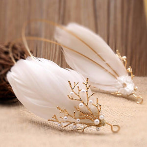 Pearl and Feather Headband