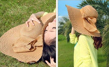 Load image into Gallery viewer, Large Brim Beach Hat