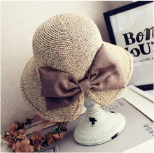 Load image into Gallery viewer, Woven Sun Hat with Bow