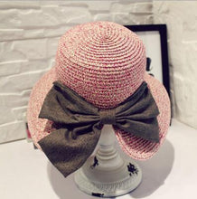 Load image into Gallery viewer, Woven Sun Hat with Bow