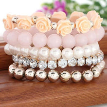 Load image into Gallery viewer, Layered Rose Bracelets