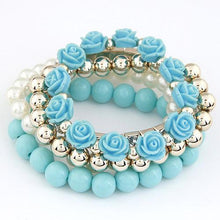 Load image into Gallery viewer, Layered Rose Bracelets