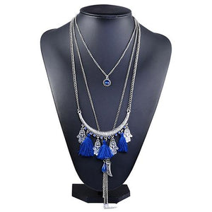 Pacific Tassel Bib Necklace