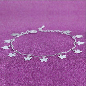 Swimming Silver Anklets