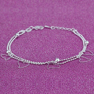 Swimming Silver Anklets