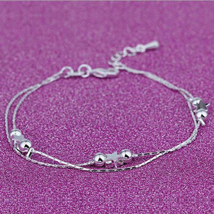 Swimming Silver Anklets