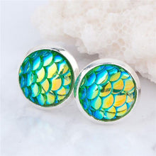 Load image into Gallery viewer, Mermaid Scale Earrings