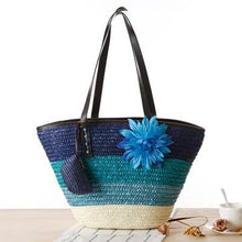 Load image into Gallery viewer, Straw Flower Bag