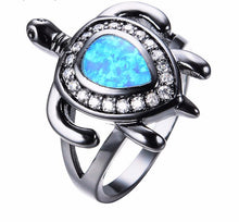 Load image into Gallery viewer, Fire Opal Turtle Ring