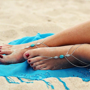 Turquoise Barefoot Sandal