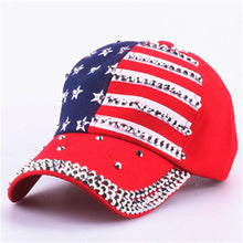 Load image into Gallery viewer, Rhinestone Americana Baseball Hat