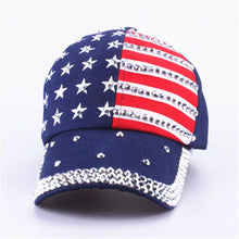 Load image into Gallery viewer, Rhinestone Americana Baseball Hat