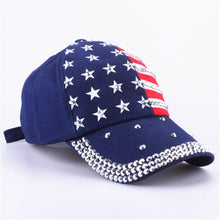 Load image into Gallery viewer, Rhinestone Americana Baseball Hat