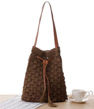 Load image into Gallery viewer, Straw Hobo Bag