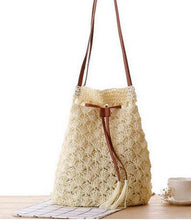 Load image into Gallery viewer, Straw Hobo Bag