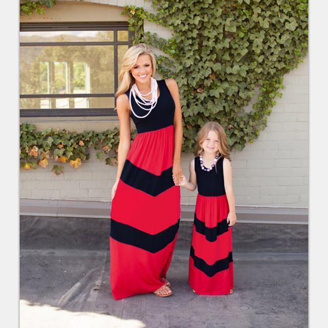 Color Block Mommy and Me Dresses