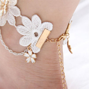 Lace Floral Anklet