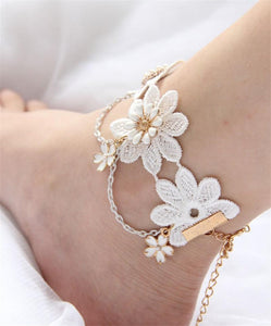 Lace Floral Anklet