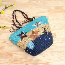 Load image into Gallery viewer, Starfish Woven Beach Bag