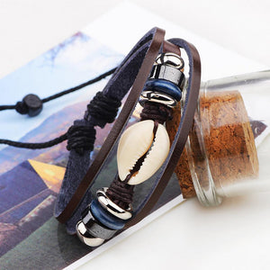 Cowrie Shell and Hematite Bracelet