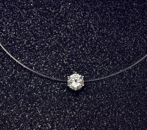 Floating Rhinestone Choker