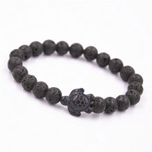 Load image into Gallery viewer, Lava Stone Turtle Bracelet