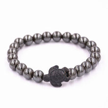 Load image into Gallery viewer, Lava Stone Turtle Bracelet