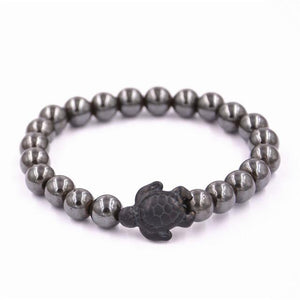 Lava Stone Turtle Bracelet