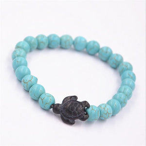 Lava Stone Turtle Bracelet