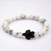 Load image into Gallery viewer, Lava Stone Turtle Bracelet