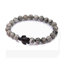 Load image into Gallery viewer, Lava Stone Turtle Bracelet