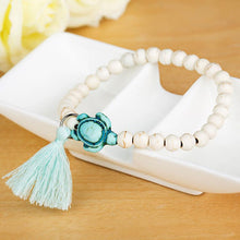 Load image into Gallery viewer, Turtle and Tassel Bracelet