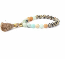 Load image into Gallery viewer, Mala Bead Tassel Bracelet