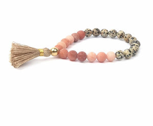 Mala Bead Tassel Bracelet